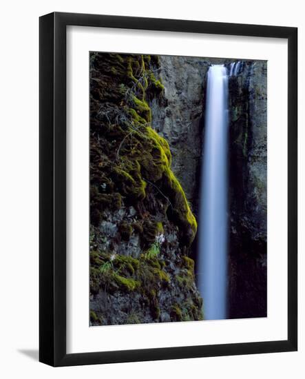 Tower Falls and Mossy Canyon Wall, Yellowstone National Park, Wyoming, Usa-Scott T. Smith-Framed Photographic Print