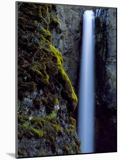 Tower Falls and Mossy Canyon Wall, Yellowstone National Park, Wyoming, Usa-Scott T. Smith-Mounted Photographic Print