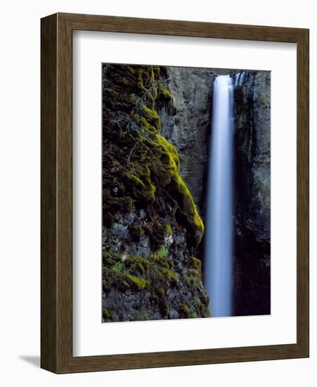 Tower Falls and Mossy Canyon Wall, Yellowstone National Park, Wyoming, Usa-Scott T. Smith-Framed Photographic Print