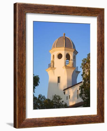 Tower in Paseo Nuevo Shopping Mall, Santa Barbara, California, United States of America-Richard Cummins-Framed Photographic Print