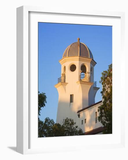 Tower in Paseo Nuevo Shopping Mall, Santa Barbara, California, United States of America-Richard Cummins-Framed Photographic Print