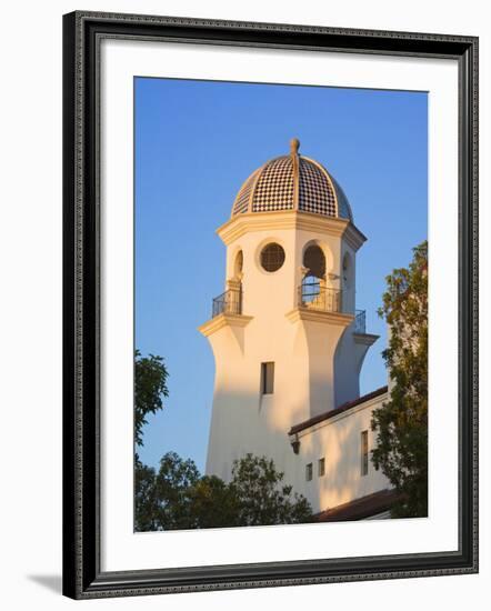 Tower in Paseo Nuevo Shopping Mall, Santa Barbara, California, United States of America-Richard Cummins-Framed Photographic Print