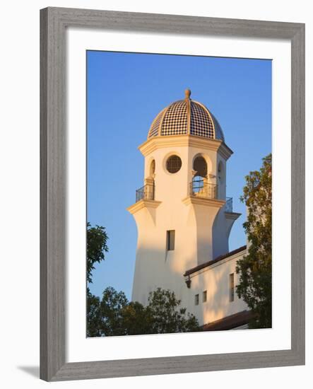 Tower in Paseo Nuevo Shopping Mall, Santa Barbara, California, United States of America-Richard Cummins-Framed Photographic Print