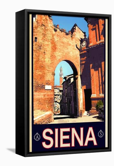 Tower in Siena Italy 1-Anna Siena-Framed Premier Image Canvas