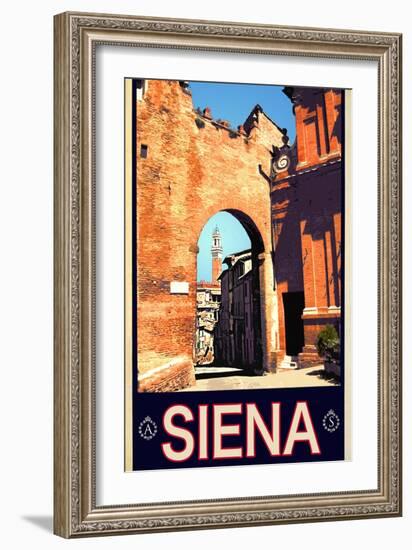 Tower in Siena Italy 1-Anna Siena-Framed Giclee Print