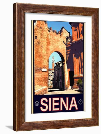 Tower in Siena Italy 1-Anna Siena-Framed Giclee Print