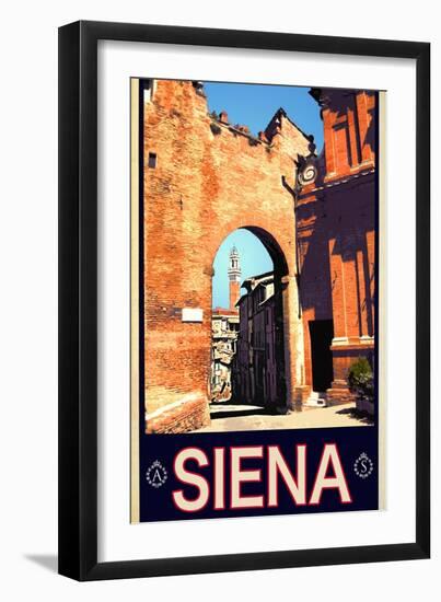 Tower in Siena Italy 1-Anna Siena-Framed Giclee Print