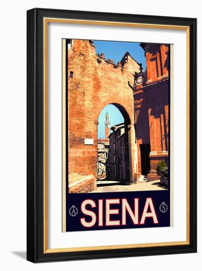 Tower in Siena Italy 1-Anna Siena-Framed Giclee Print