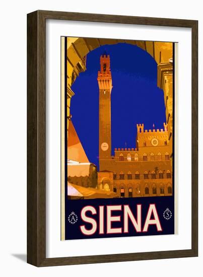 Tower in Siena Italy 2-Anna Siena-Framed Giclee Print