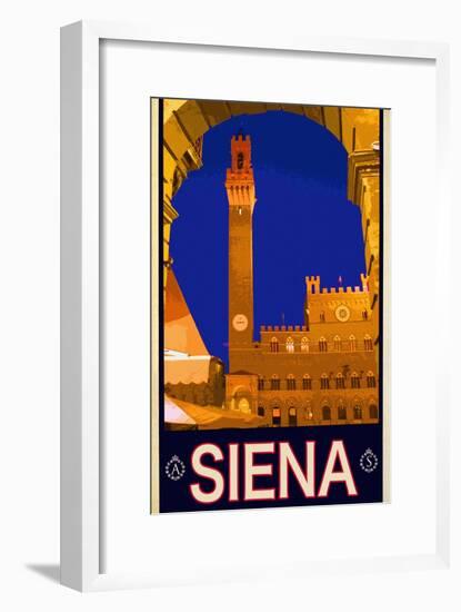 Tower in Siena Italy 2-Anna Siena-Framed Giclee Print