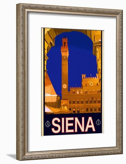 Tower in Siena Italy 2-Anna Siena-Framed Giclee Print