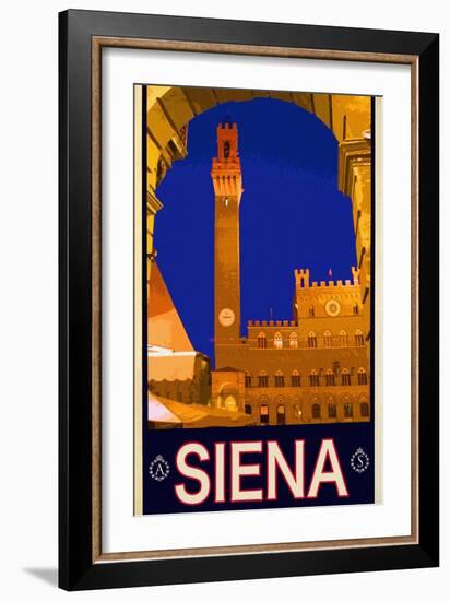 Tower in Siena Italy 2-Anna Siena-Framed Giclee Print