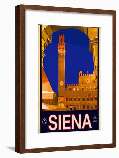 Tower in Siena Italy 2-Anna Siena-Framed Giclee Print