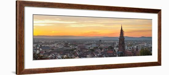 Tower of a Cathedral, Freiburg Munster, Baden-Wurttemberg, Germany-null-Framed Photographic Print
