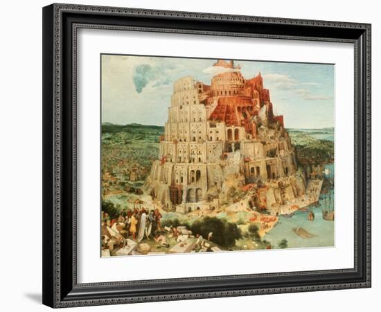 'Tower of Babel', 1563. Artist: Pieter Bruegel the Elder-Pieter Bruegel the Elder-Framed Giclee Print