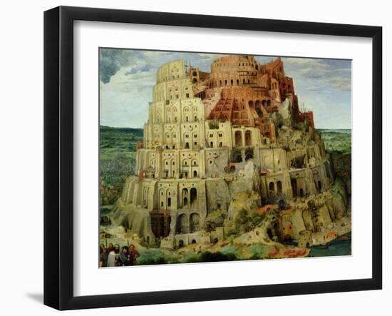Tower of Babel, 1563 (Detail)-Pieter Bruegel the Elder-Framed Giclee Print