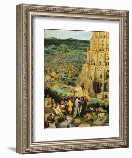 Tower of Babel, 1563 (Oil on Panel) (Detail of 345)-Pieter Bruegel the Elder-Framed Giclee Print