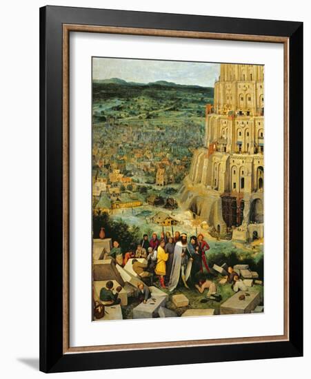 Tower of Babel, 1563 (Oil on Panel) (Detail of 345)-Pieter Bruegel the Elder-Framed Giclee Print