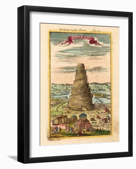 Tower of Babel, 1719-Alain Manesson Mallet-Framed Giclee Print