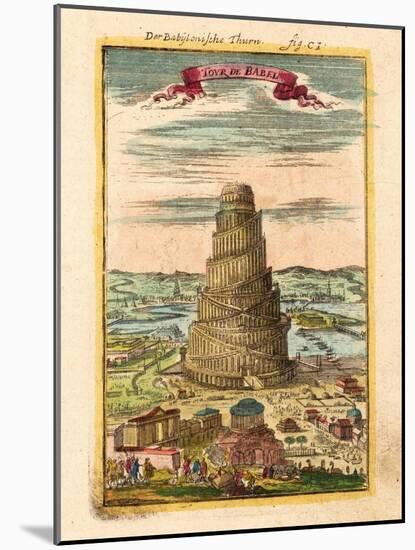 Tower of Babel, 1719-Alain Manesson Mallet-Mounted Giclee Print