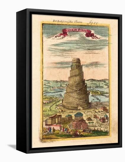 Tower of Babel, 1719-Alain Manesson Mallet-Framed Premier Image Canvas