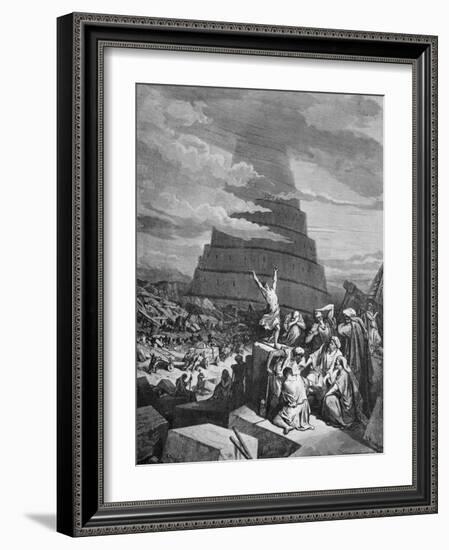 Tower of Babel by Gustave Dore-Philip Gendreau-Framed Giclee Print