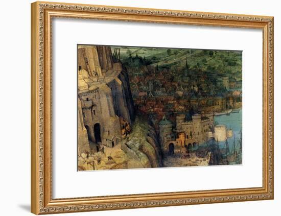 Tower of Babel - Detail-Pieter Breughel the Elder-Framed Art Print