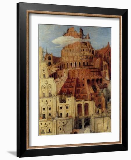 Tower of Babel - Detail-Pieter Breughel the Elder-Framed Art Print