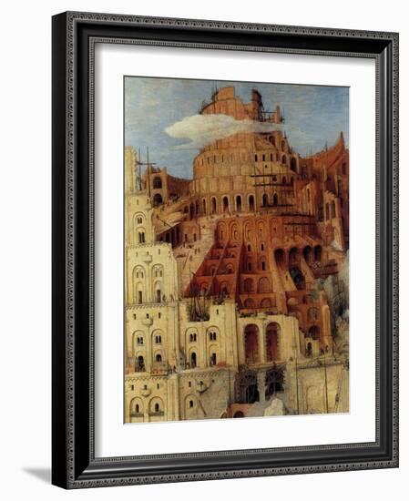 Tower of Babel - Detail-Pieter Breughel the Elder-Framed Art Print