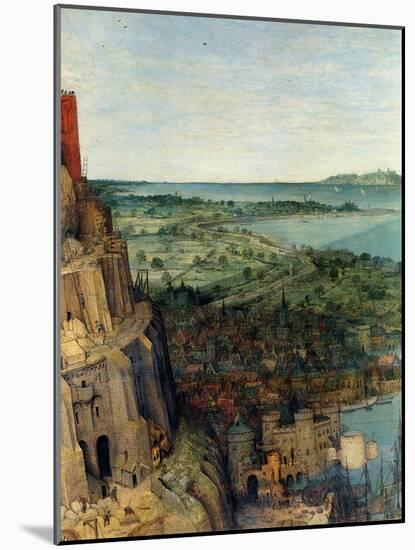 Tower of Babel - Detail-Pieter Breughel the Elder-Mounted Art Print