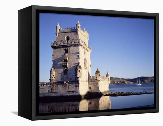 Tower of Belem, Built 1515-1521, and Rio Tejo (River Tagus), Lisbon, Portugal-Sylvain Grandadam-Framed Premier Image Canvas