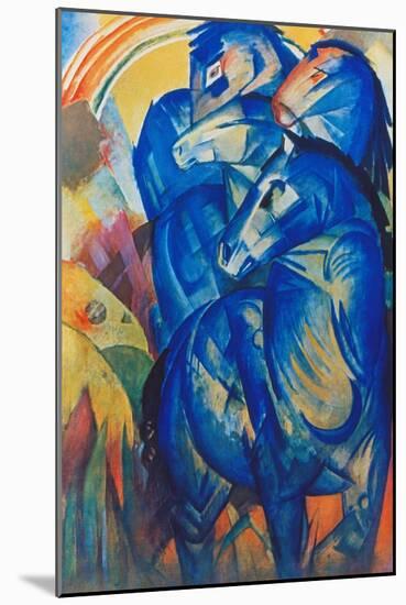 Tower of Blue Horses, 1913-Franz Marc-Mounted Giclee Print