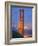 Tower of Golden Gate Bridge and San Francisco at Dusk-Julie Eggers-Framed Photographic Print