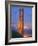 Tower of Golden Gate Bridge and San Francisco at Dusk-Julie Eggers-Framed Photographic Print