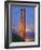 Tower of Golden Gate Bridge and San Francisco at Dusk-Julie Eggers-Framed Photographic Print