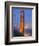 Tower of Golden Gate Bridge and San Francisco at Dusk-Julie Eggers-Framed Photographic Print