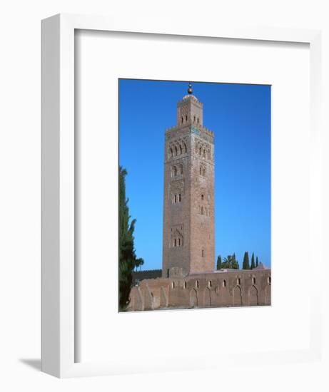 Tower of Koutoubia Mosque in Marrakech, 12th century-Abu Yusuf Yaqub al-Mansur-Framed Photographic Print