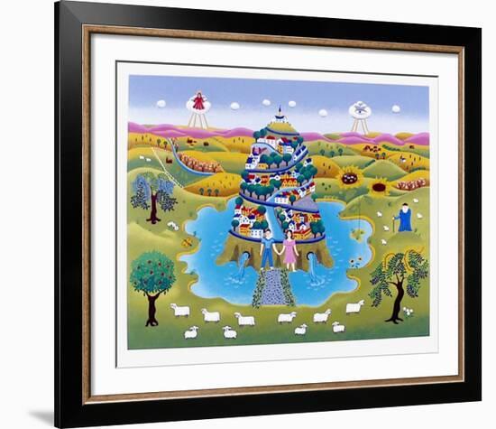 Tower of life-Gisela Fabian-Framed Serigraph