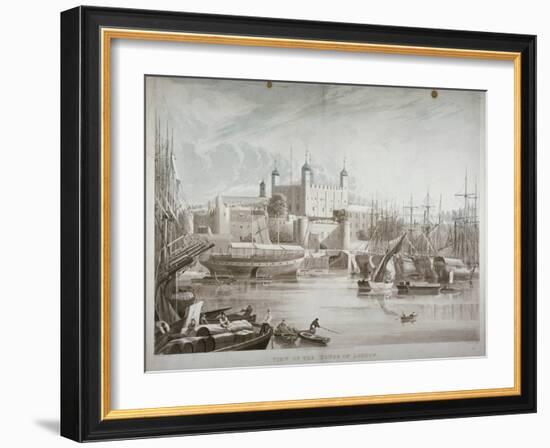 Tower of London, 1819-Daniel Havell-Framed Giclee Print