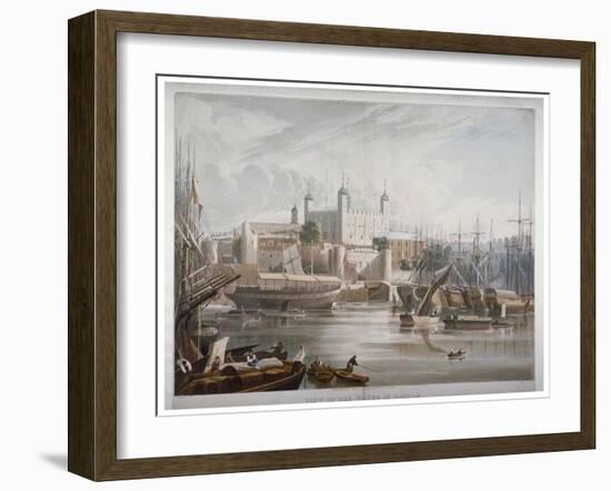 Tower of London, 1819-Daniel Havell-Framed Giclee Print