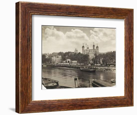 Tower of London from Tower Bridge, London, 1933-null-Framed Photographic Print