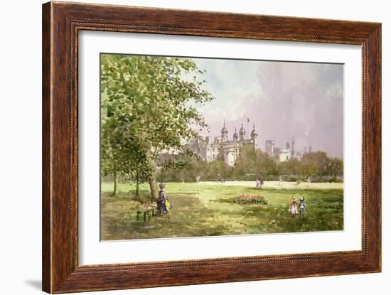 Tower of London from Trinity Square, 1890's-John Sutton-Framed Giclee Print