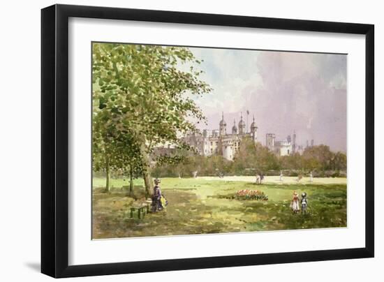Tower of London from Trinity Square, 1890's-John Sutton-Framed Giclee Print