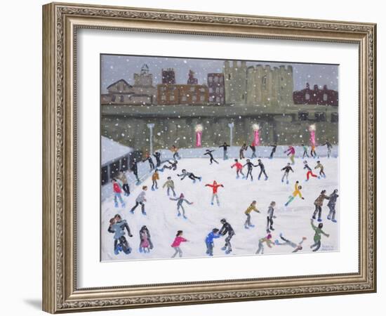 Tower of London Ice Rink, 2015-Andrew Macara-Framed Giclee Print