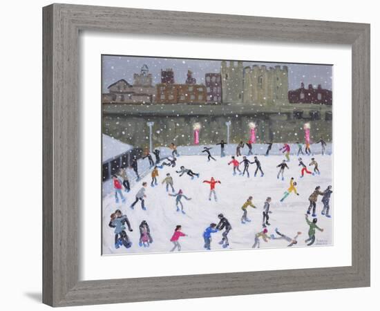 Tower of London Ice Rink, 2015-Andrew Macara-Framed Giclee Print