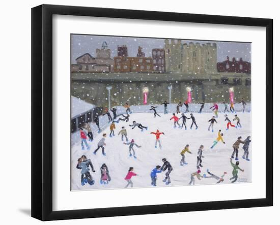 Tower of London Ice Rink, 2015-Andrew Macara-Framed Giclee Print