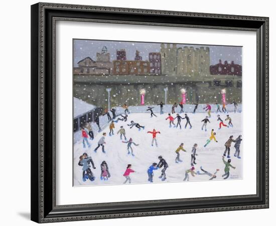 Tower of London Ice Rink, 2015-Andrew Macara-Framed Giclee Print