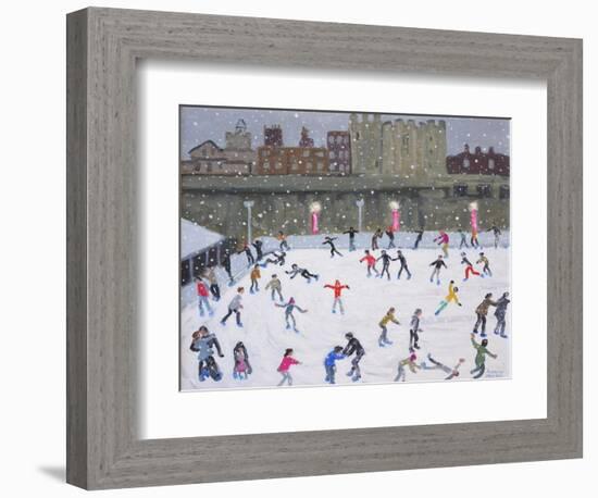 Tower of London Ice Rink, 2015-Andrew Macara-Framed Giclee Print