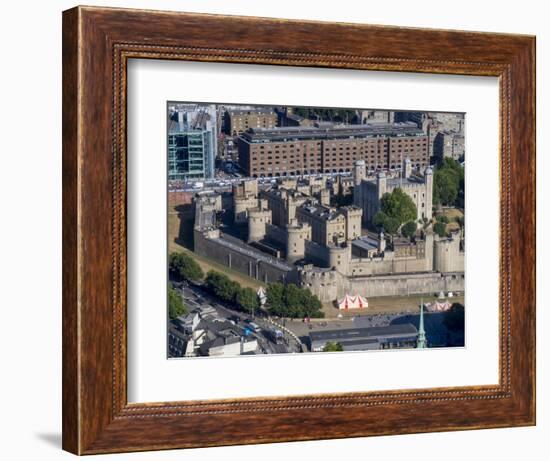 Tower of London is seen from above-Charles Bowman-Framed Photographic Print