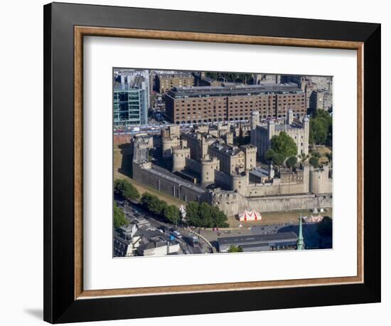 Tower of London is seen from above-Charles Bowman-Framed Photographic Print